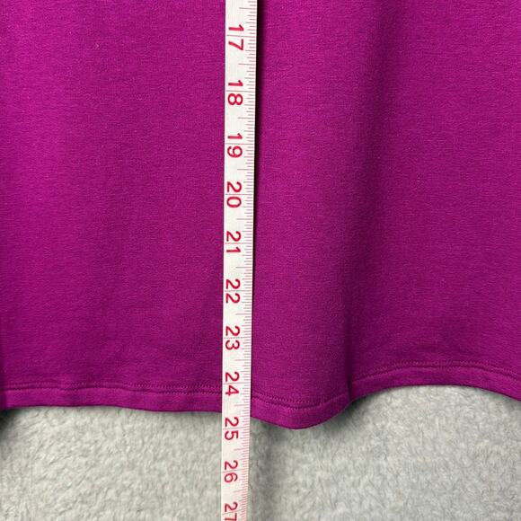 Eileen Fisher Womens Sweater Cozy Brushed Terry Fuchsia Size XL Quiet Luxury NWT - Picture 5 of 9
